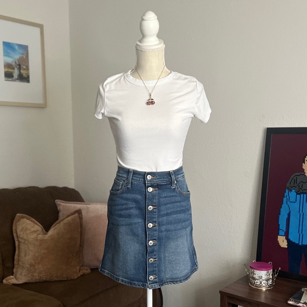 NWOT Denim Mini Skirt